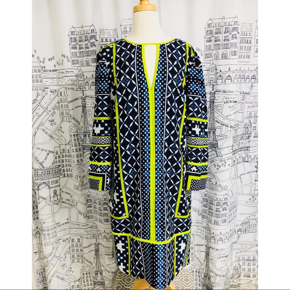 Neon Aztec Tunic Dress
